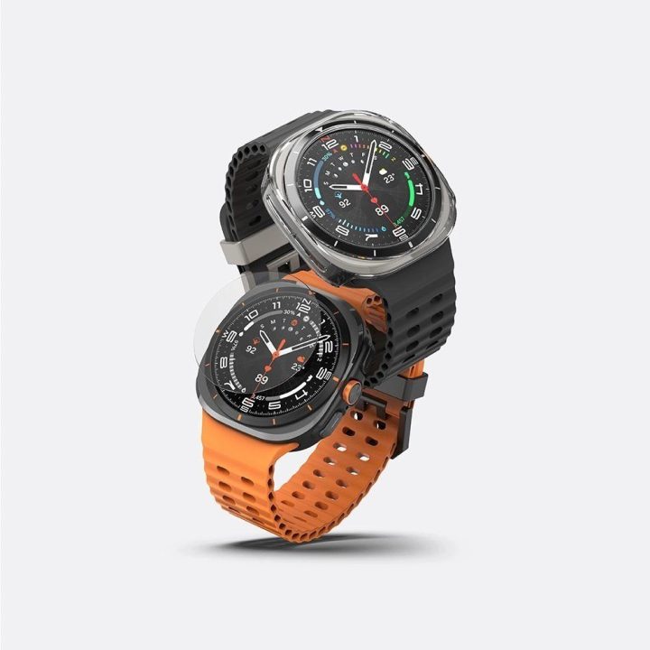 Ringke plonas dėklas ir grūdinto stiklo apsauga Samsung Galaxy Watch Ultra 47mm – skaidrus