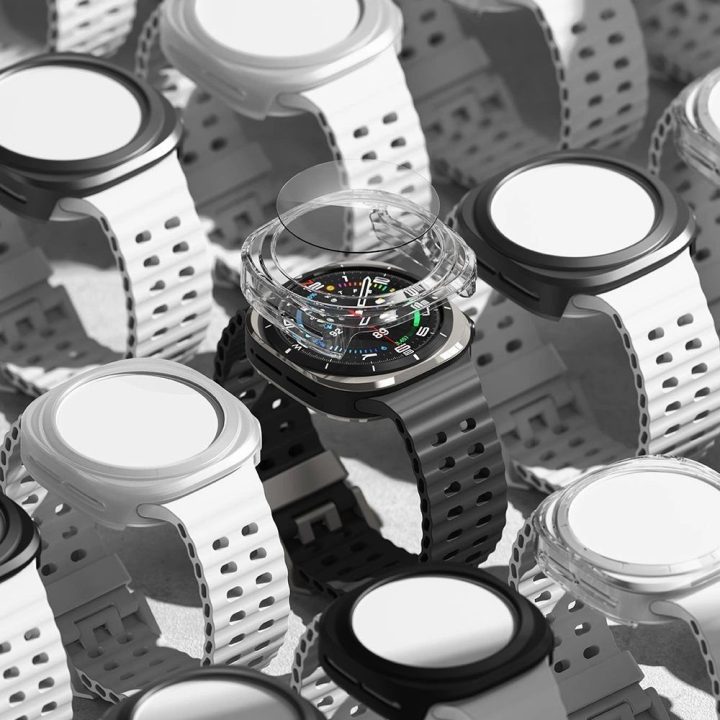 Ringke plonas dėklas ir grūdinto stiklo apsauga Samsung Galaxy Watch Ultra 47mm – skaidrus
