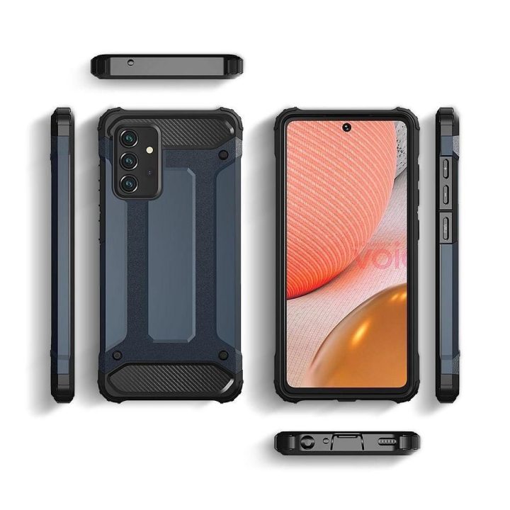 Hibridinis šarvuotas dėklas Samsung Galaxy A36 – sidabrinis