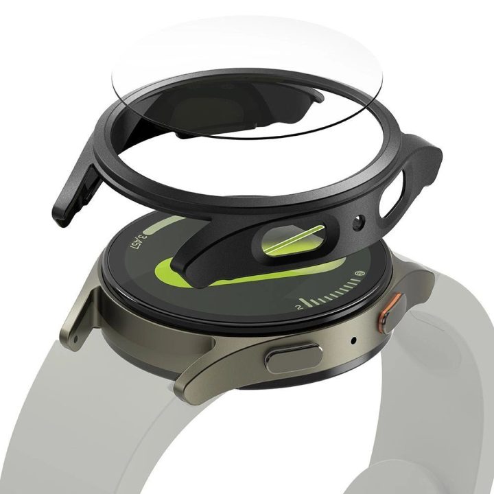 Ringke plonas dėklas ir grūdinto stiklo apsauga Samsung Galaxy Watch 7 44mm – juodas