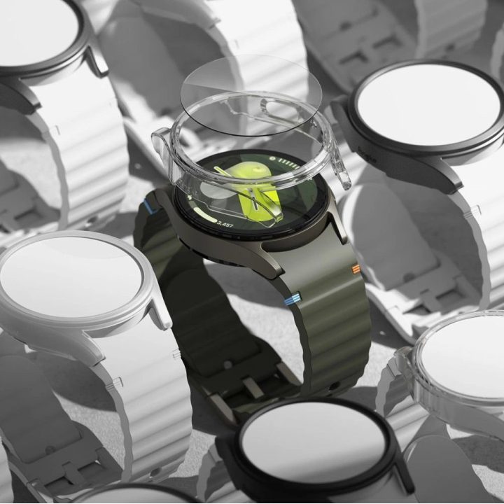 Ringke plonas dėklas ir grūdinto stiklo apsauga Samsung Galaxy Watch 7 44mm – juodas