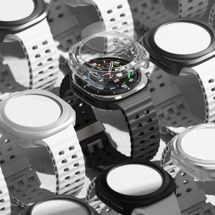 Ringke plonas dėklas ir grūdinto stiklo apsauga Samsung Galaxy Watch Ultra 47mm – juodas
