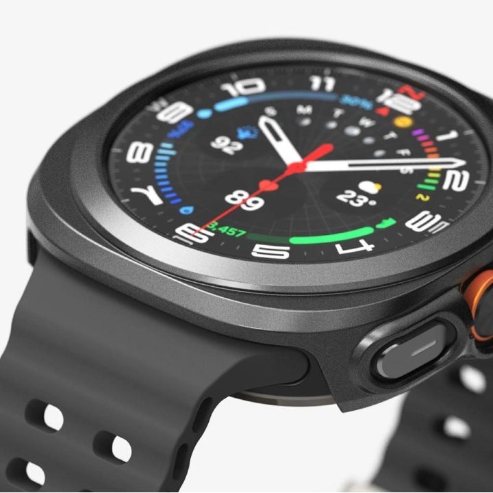 Ringke plonas dėklas ir grūdinto stiklo apsauga Samsung Galaxy Watch Ultra 47mm – juodas