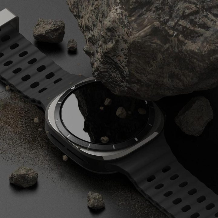 Ringke plonas dėklas ir grūdinto stiklo apsauga Samsung Galaxy Watch Ultra 47mm – juodas