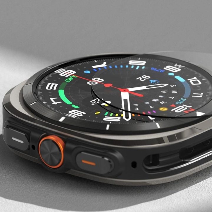 Ringke plonas dėklas ir grūdinto stiklo apsauga Samsung Galaxy Watch Ultra 47mm – juodas