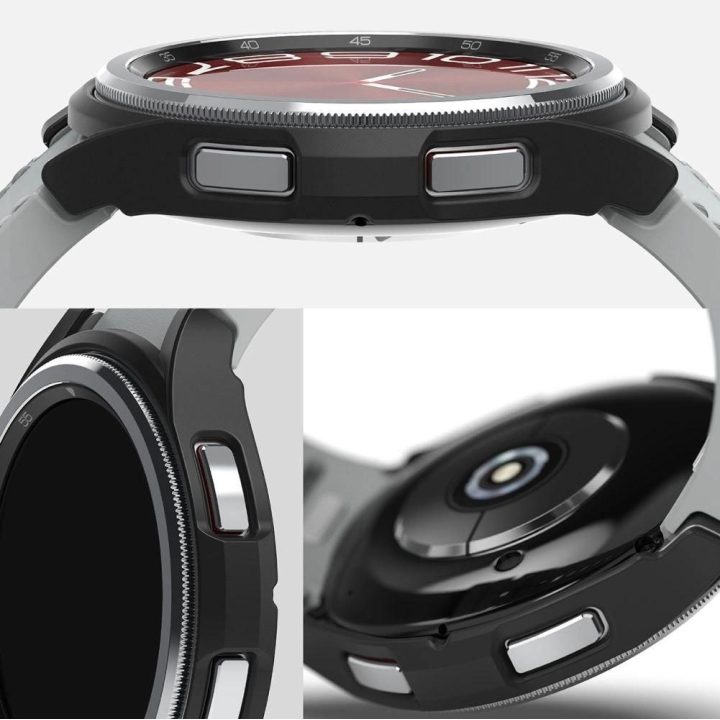 Ringke Slim dėklų rinkinys (2 vnt.) Samsung Galaxy Watch 6 Classic 43 mm – juodas ir skaidrus
