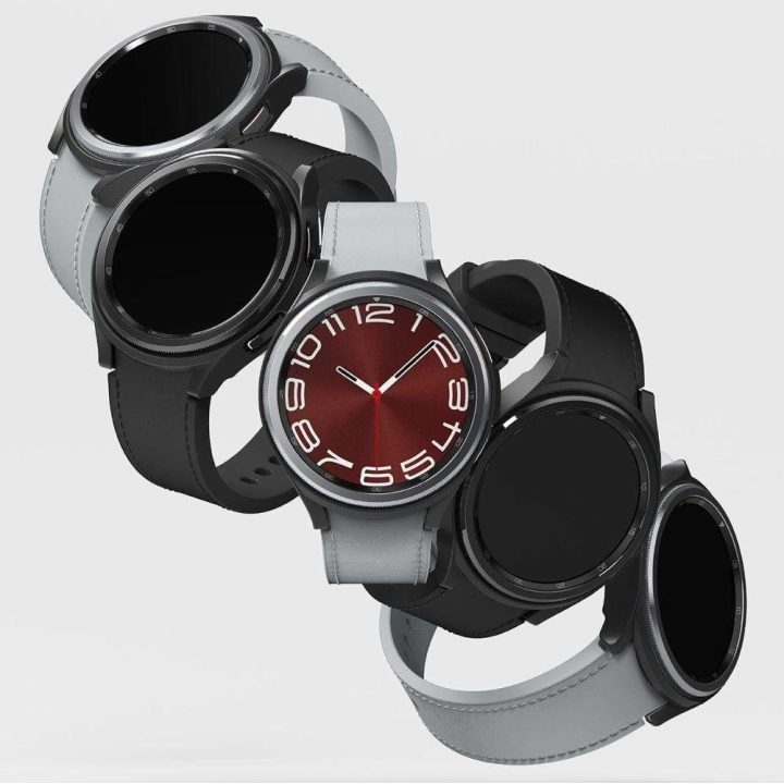 Ringke Slim dėklų rinkinys (2 vnt.) Samsung Galaxy Watch 6 Classic 43 mm – juodas ir skaidrus