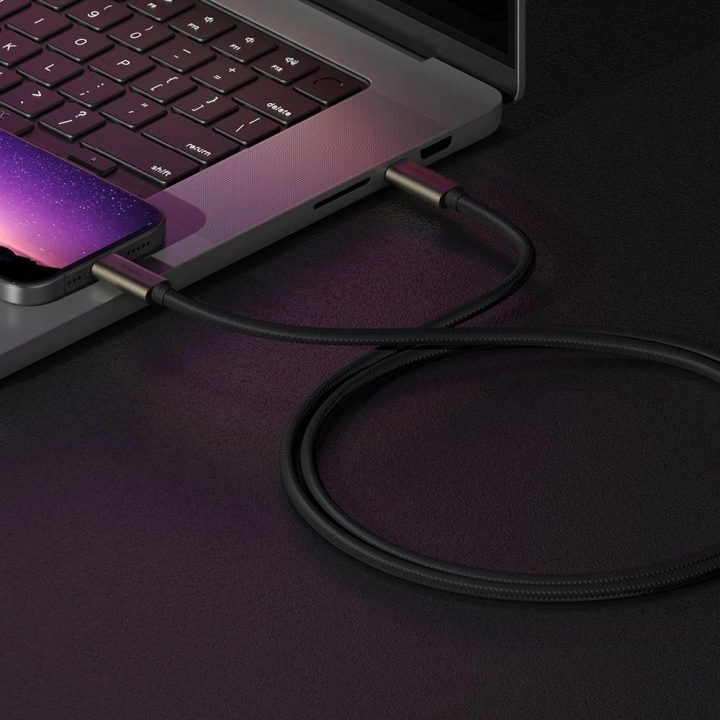 Ringke USB-C 3.2 Gen 2 PD 240W įkrovimo laidas, 100 cm, juodas