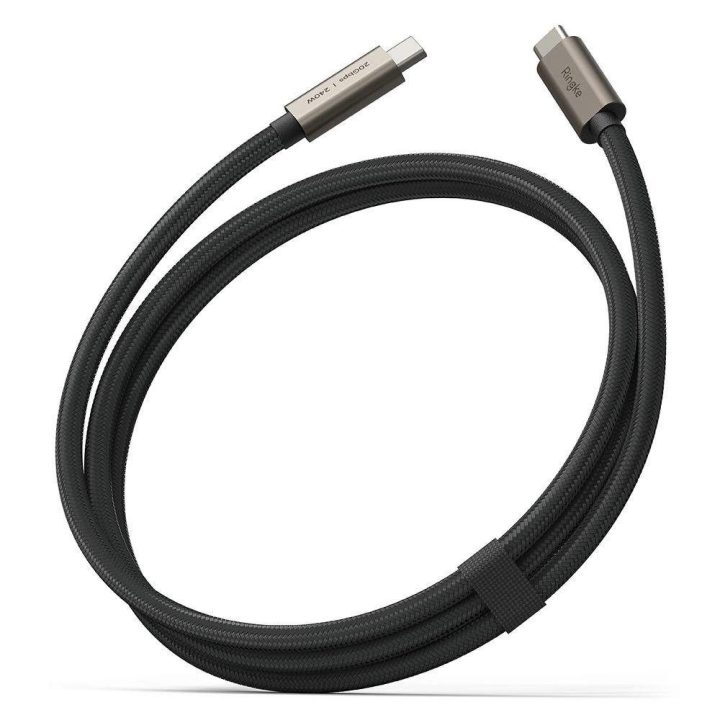 Ringke USB-C 3.2 Gen 2 PD 240W įkrovimo laidas, 100 cm, juodas