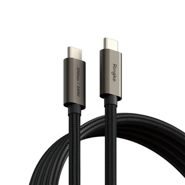 Ringke USB-C 3.2 Gen 2 kabelis 240W, 200 cm, juodas