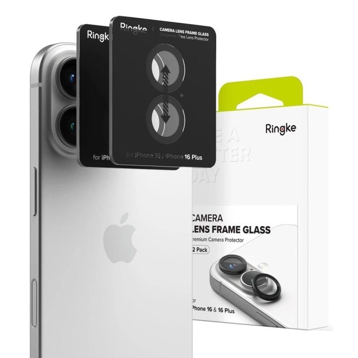 Ringke kamerų apsauga (2 vnt.) iPhone 16 / 16 Plus – juoda