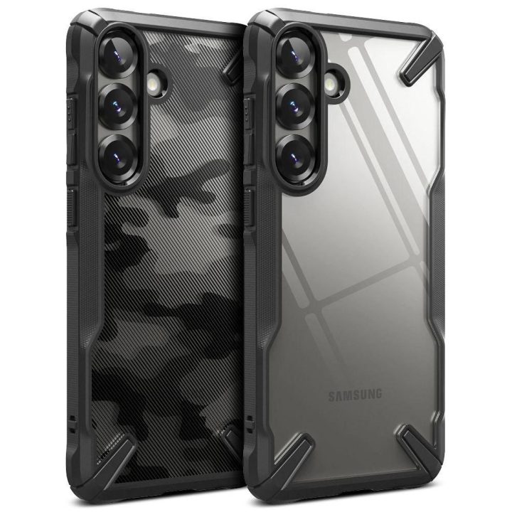 Ringke Fusion X dėklas Samsung Galaxy S25+ – juodas kamufliažas