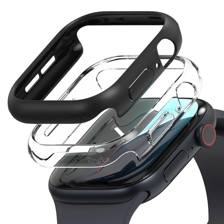 Dėklas Apple Watch 10 46mm – Skaidrus ir Matinė Juoda
