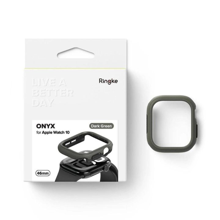 Žalias dėklas Ringke Onyx Apple Watch 10 46mm