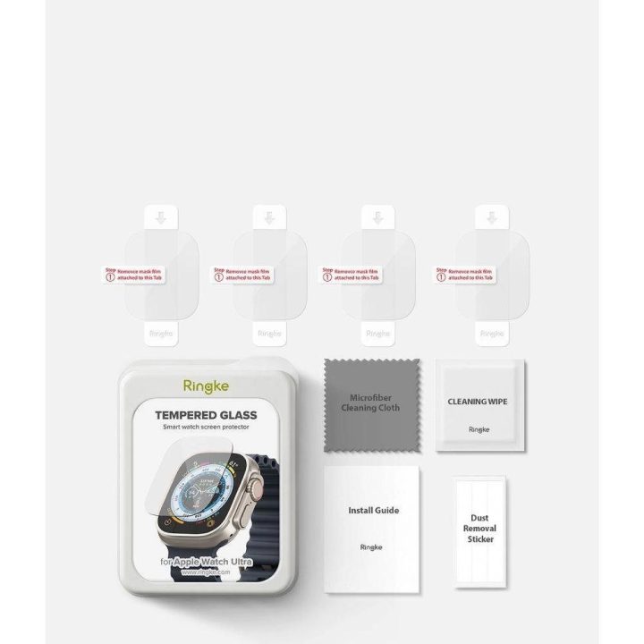 Ringke ID FC Glass 4-vnt grūdintas stiklas Apple Watch Ultra 1 / 2 (49 mm)