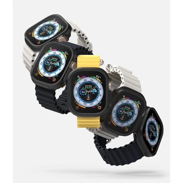 2 vnt. dėklas Apple Watch Ultra“ 1/2 (49 mm) – skaidrus ir matinės juodos spalvos