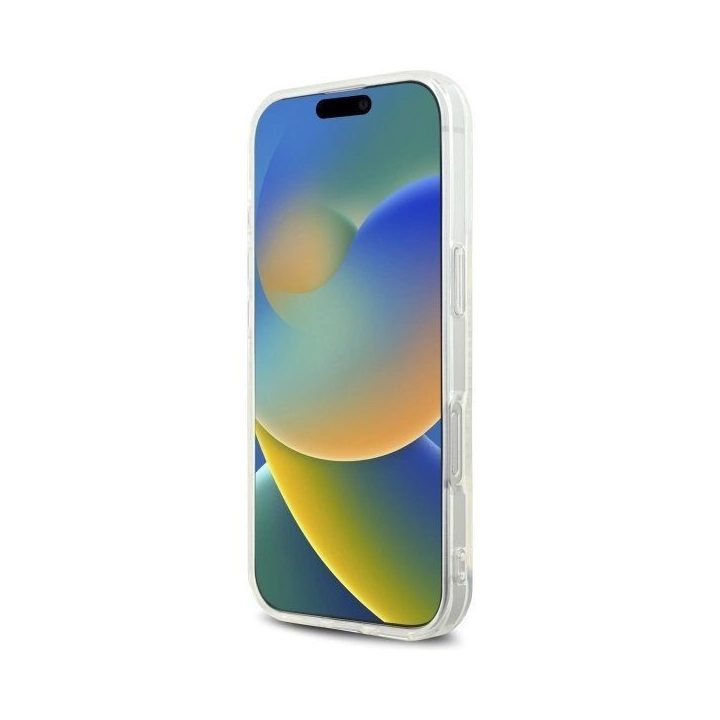 Karl Lagerfeld permatomas dėklas su rhinestones dekoru iPhone 16 Pro