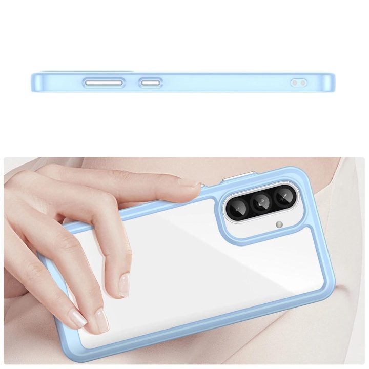 Mėlynas Outer Space dėklas Samsung Galaxy A56 su elastingu rėmeliu