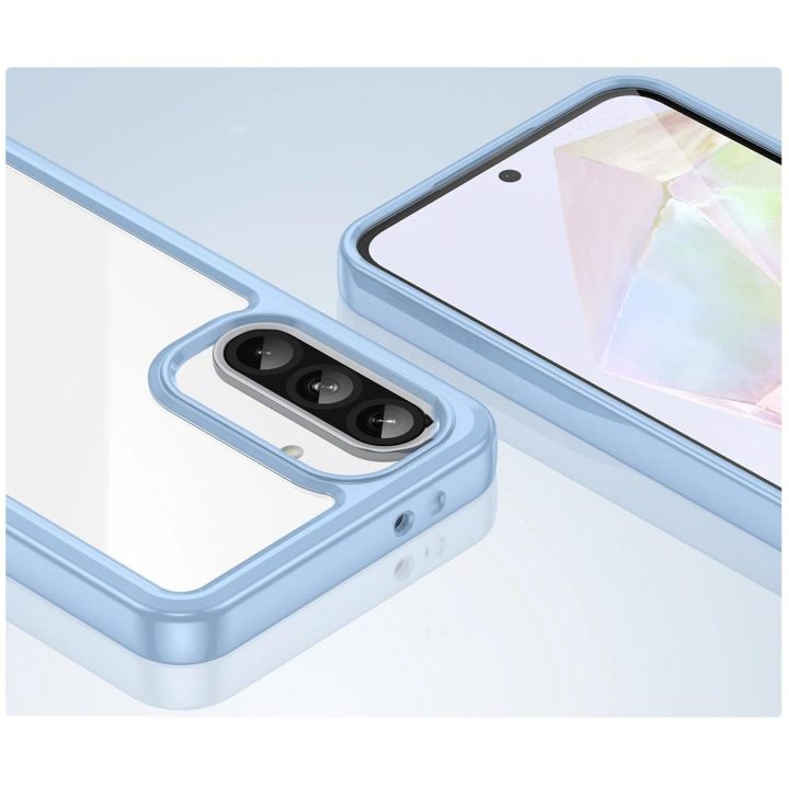 Mėlynas Outer Space dėklas Samsung Galaxy A56 su elastingu rėmeliu