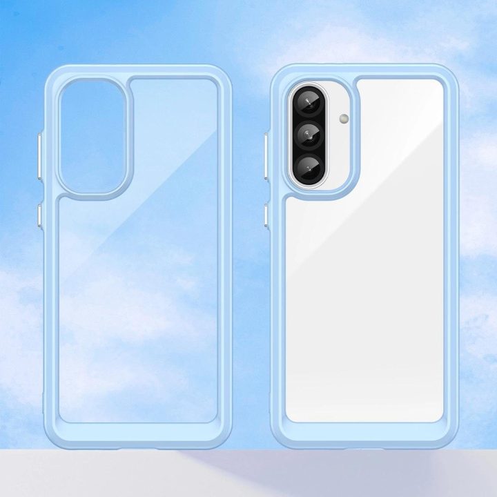 Mėlynas Outer Space dėklas Samsung Galaxy A56 su elastingu rėmeliu