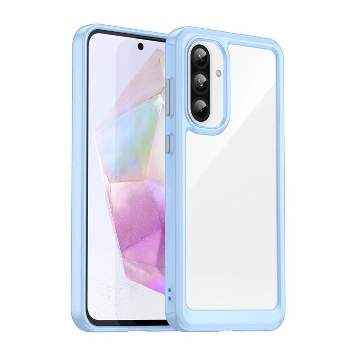 Mėlynas Outer Space dėklas Samsung Galaxy A56 su elastingu rėmeliu