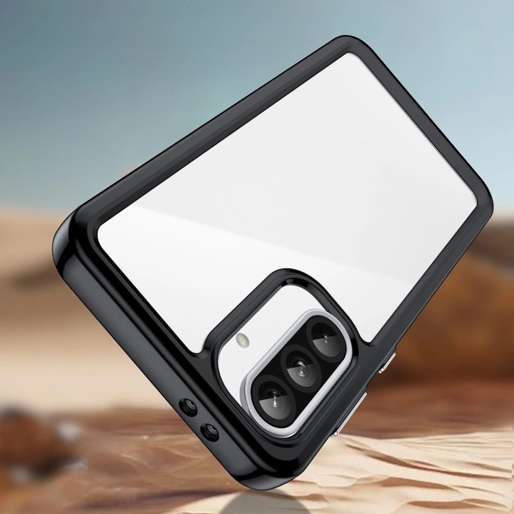 Juodas Outer Space dėklas Samsung Galaxy A26 su elastingu rėmeliu