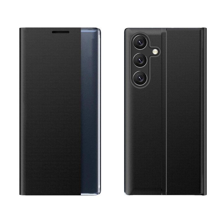 dėklas su atverčiama dangteliu ir stovu Samsung Galaxy A36, juodas