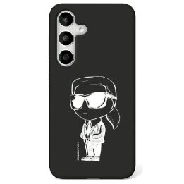 Karl Lagerfeld silikoninis dėklas Graffiti Ikonik su MagSafe Samsung Galaxy S25 juodas