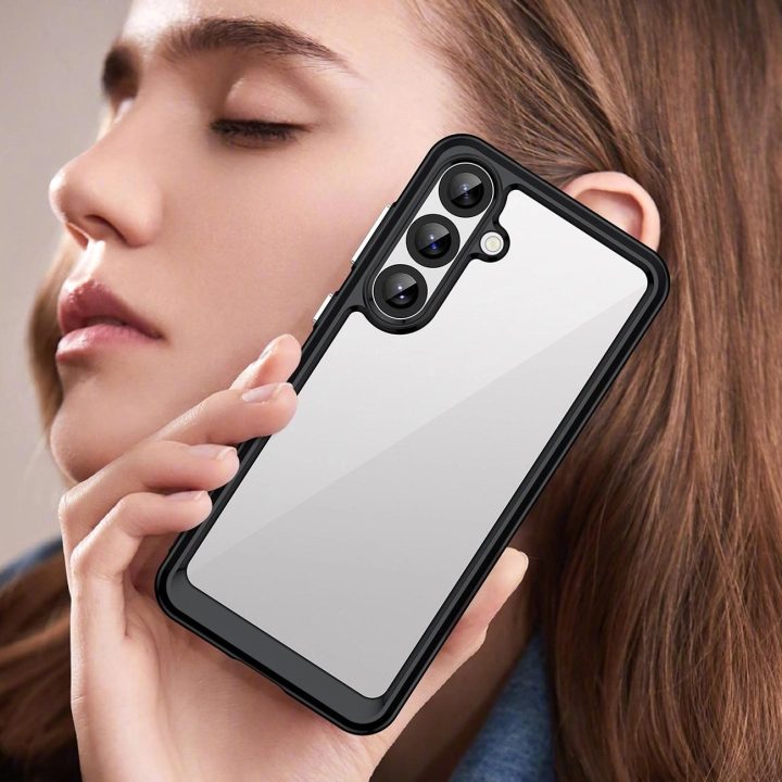 Dėklas Outer Space Case skirtas Samsung Galaxy A36 – juodos spalvos