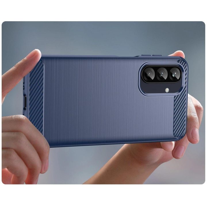 Mėlynas anglies pluošto dėklas Samsung Galaxy A26
