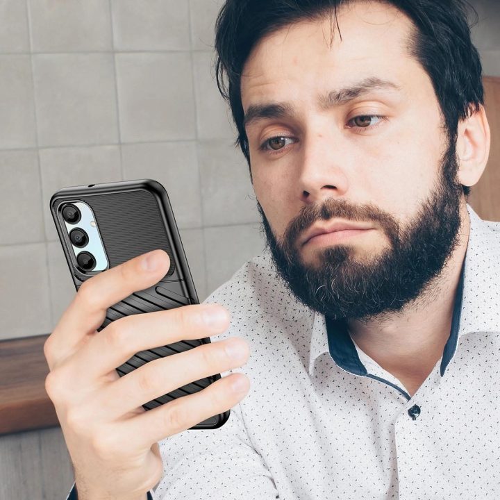Samsung Galaxy A26 silikoninis šarvuotas dėklas Thunder Case - juodas