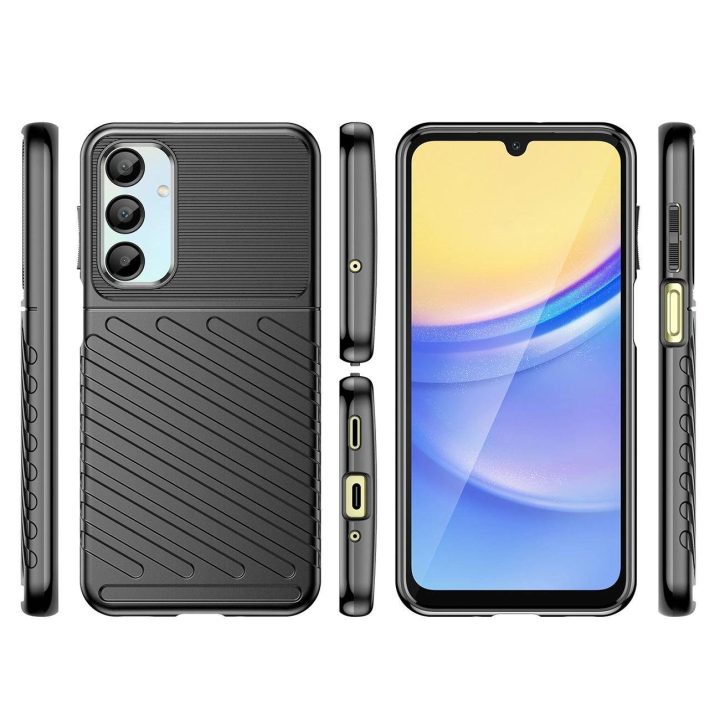 Samsung Galaxy A26 silikoninis šarvuotas dėklas Thunder Case - juodas