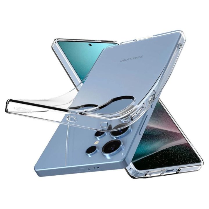 Skaidrus Spigen Liquid Crystal dėklas Samsung Galaxy S25 Ultra telefonui