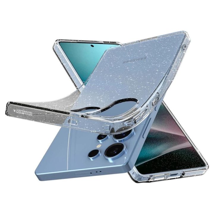 Skaidrus blizgus Spigen Liquid Crystal dėklas Samsung Galaxy S25 Ultra