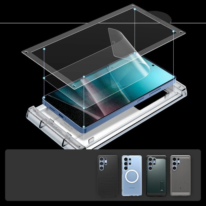 Grūdintas stiklas Spigen Elite Shield EZ FIT Samsung Galaxy S25 Ultra - skaidrus