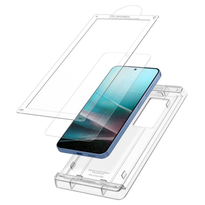 Spigen Elite Shield EZ Fit grūdintas stiklas Samsung Galaxy S25 - skaidrus