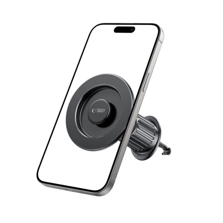 Magnetinis automobilinis telefono laikiklis N58 MagSafe tvirtinimui prie ventiliacijos grotelių - juodas