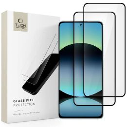 Grūdintas stiklas Glass Fit 2 vnt. Xiaomi Redmi Note 14 4G / 5G juodas
