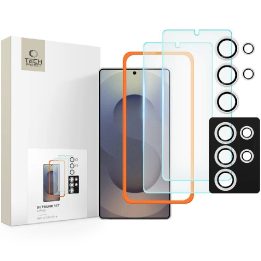 Grūdinto stiklo apsaugų rinkinys Samsung Galaxy S25 Ultra – 2x ekrano apsauga + kameros apsauga (skaidri)