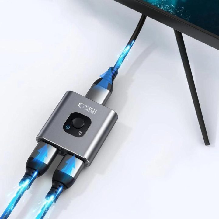 Tech C HUB adapteris su HDMI 4K 60Hz - pilkas