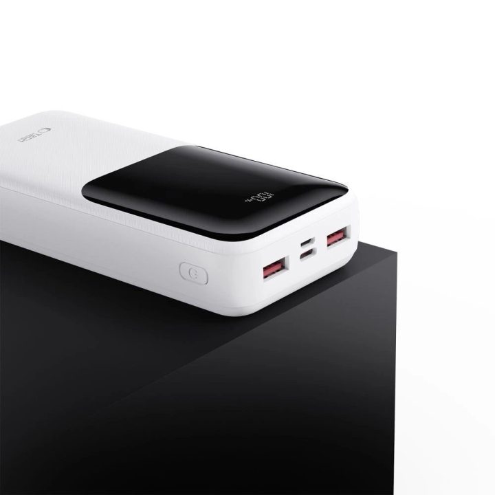 Išorinė baterija PB02 20000mAh 22.5W balta – greitas įkrovimas