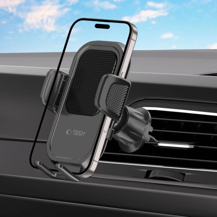 V8 automobilinis laikiklis CD lizdui arba ventiliacijai – juodas