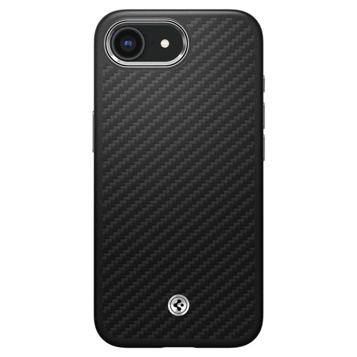 Spigen Enzo Aramid magnetinis dėklas iPhone SE 4 (2025) – juodas