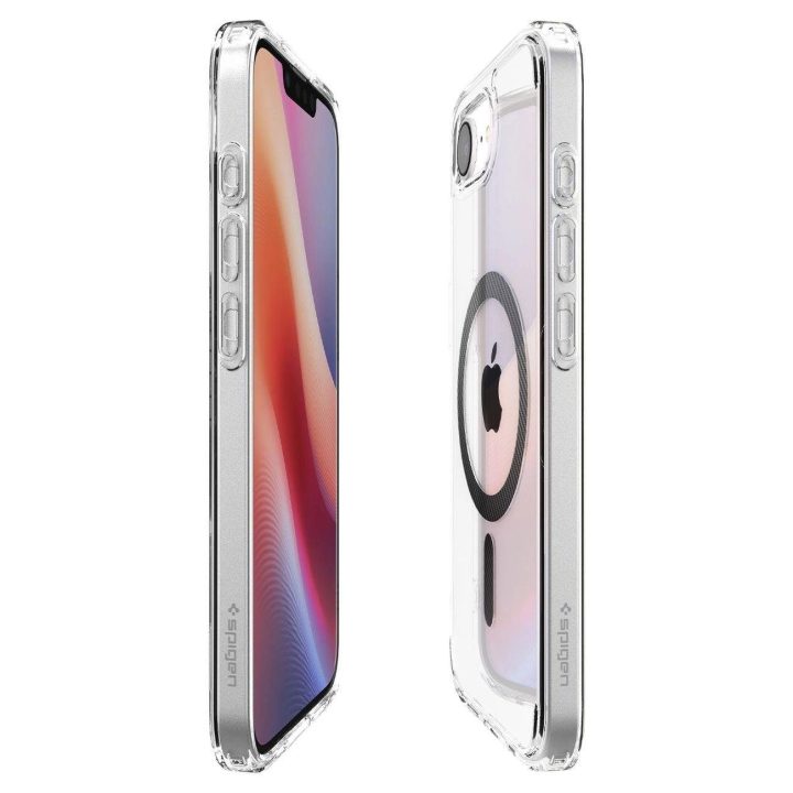 Spigen Ultra Hybrid MagSafe dėklas iPhone SE 4 (2025) – skaidrus, anglies pluošto dizainas
