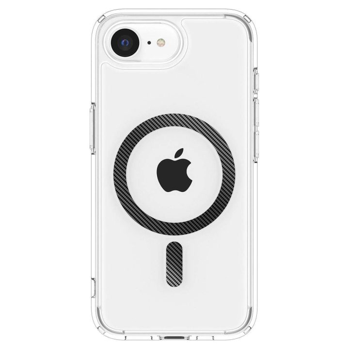 Spigen Ultra Hybrid MagSafe dėklas iPhone SE 4 (2025) – skaidrus, anglies pluošto dizainas