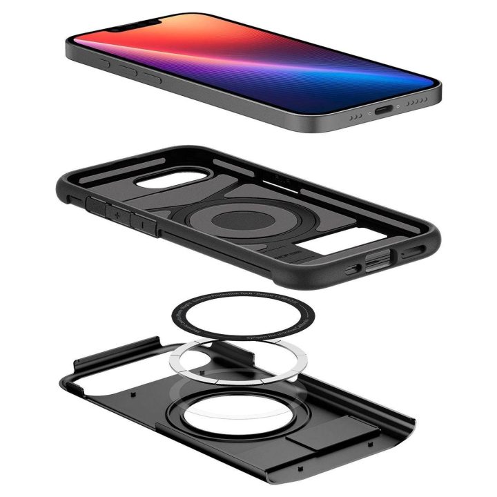 Spigen Slim Armor MagSafe dėklas iPhone SE 4 (2025) – juodas