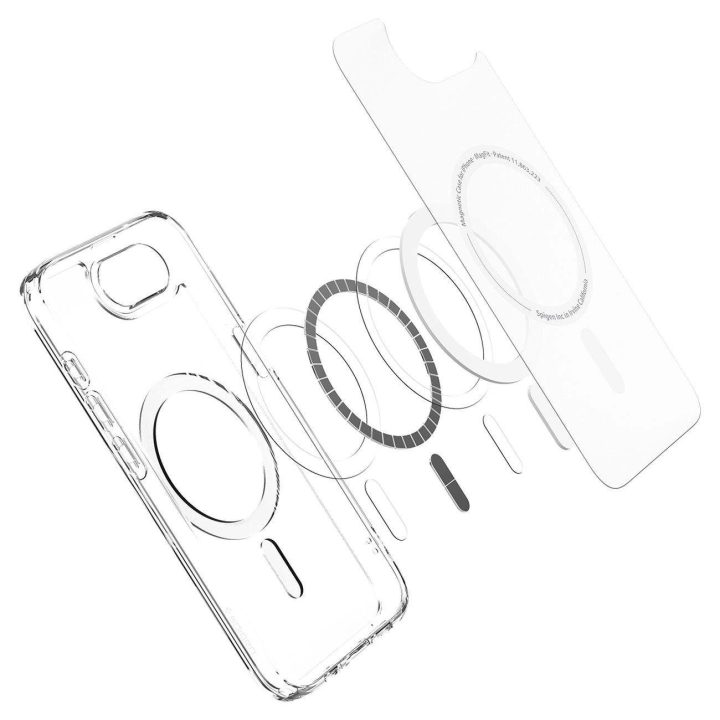 Spigen Ultra Hybrid MagSafe dėklas iPhone SE 4 (2025) – baltas, permatomas