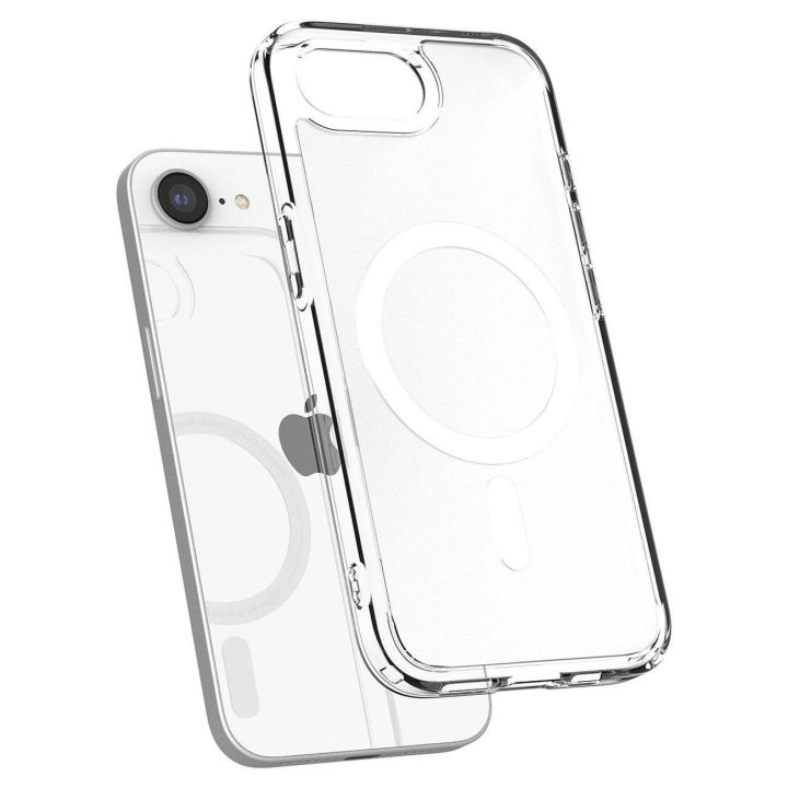 Spigen Ultra Hybrid MagSafe dėklas iPhone SE 4 (2025) – baltas, permatomas