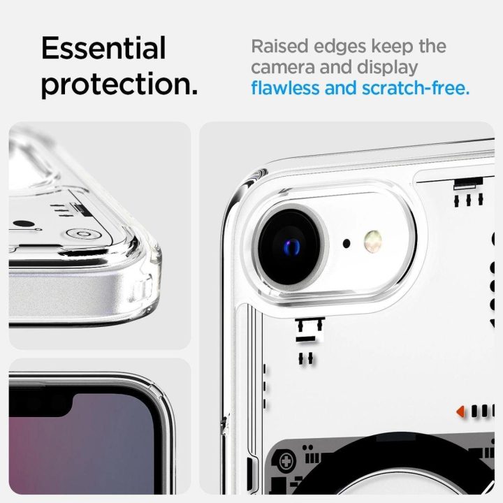 Skaidrus Spigen Ultra Hybrid MagSafe“ dėklas iPhone SE 4 (2025)“