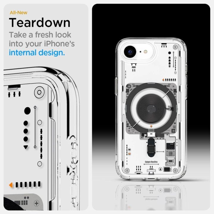 Skaidrus Spigen Ultra Hybrid MagSafe“ dėklas iPhone SE 4 (2025)“